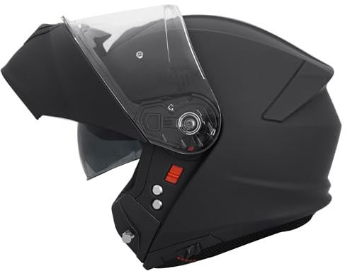 Zorax Safari Double Visor Full Face Motorcycle Helmet | Matt Black S (55-56cm) Motorbike Helmet ECE 2206 Approved