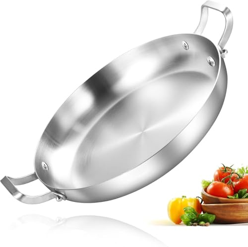 Inqibee Stainless Steel Pealla Pan (14 Inch)