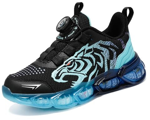 Kinder Sneaker Laufschuhe Mode Jungen Sportschuhe Tigermotiv Turnschuhe Bequem Atmungsaktiv Leicht Outdoor Sport Freizeit Schuhe Joggingschuhe Größe 28-39