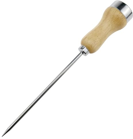 Lovelysp Stainless Steel Ice Pick Ice Pick Tool Wooden Handle Awl Safety Wooden Handle Kitchen Tool 1PCS