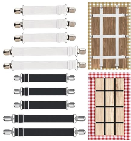 10 Stück Tischdeckenklammern, Tischklammern Outdoor, Tischtuchklammern Set, Tischdeckenhalter für Tische Bettwäsche, Tischdecke Clips für Camping, Draußen, Familie Party, Hochzeit, Garten Picknick