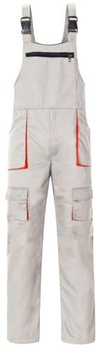 Yukirtiq Salopette da Lavoro da Uomo Pantaloni Lunghi Salopette Tuta da Lavoro con Bretelle, Cachi, M