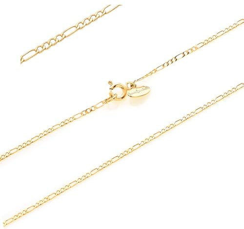 Louis Ciocchetti dal 1887- Catenina Argento 925 Sottile, Fine, Collana donna, Uomo, Collanina Maglia Figaro, ideale per ciondoli, made in italy