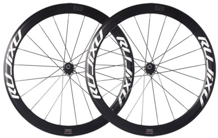 700c Cykelhjul Landsvägscykel Hjulset Dubbel Väggfälgar 50mm 8-11hastighet Kassett Kolfibernav 100/130mm Snabbkopplingshjul Fälgbroms 2350g(Gold Hub)