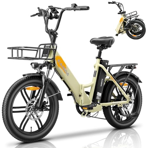 KAISDA Bicicletta Elettrica Pieghevole Pedelec 20 Pollici, Doppelakku 36V20.8Ah, Autonomia 45-90KM, Leggera 33KG, IPX6 Impermeabile, Pneumatici Fat Tire 3.0 per Neve & Città, 7 Velocità Unisex