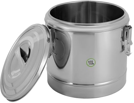 Serbatoio termico professionale Gastro in acciaio inox 304, 10 l, contenitore isolante commerciale con schiuma di poliuretano e guarnizione in silicone, posizione di temperatura di 12 ore, per