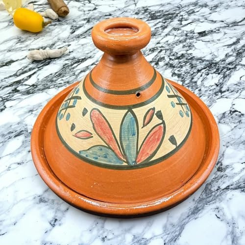 Tajine XL 35 cm in Terracotta Dipinta a Mano – Pentola Tradizionale Marocchina/Tunisina + Ebook Gratuito 3107251021