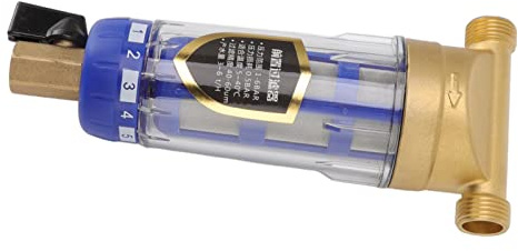 HUSHUI Filtro de Agua de Sedimentación Ciclónica, Filtro de Agua para Toda la Casa con Retrolavado de Cobre Puro con 30 Años sin Cambios, para Purificador de Agua del Calentador de