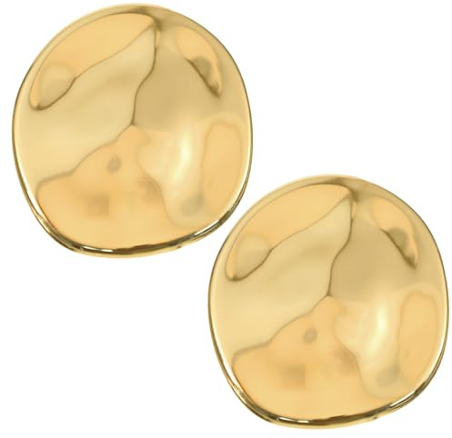 LIQWEI 2Pcs Fashion Gold Brooch Pins, Irregular Round Brooch Pins, Gold Brooches for Women Vintage Geometric Metal Corsage, Simple Brooches Lapel Pin for Coat Sweater Scarves Shawl Decoration