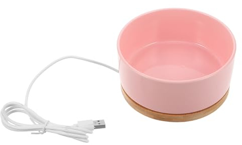 Gatuida Bebederos calentados para Mascotas - Dispensador térmico de Agua para Mascotas - Bebedero eléctrico para Perros y Gatos - Plato de Comida Calefactor para Animales pequeños para el frío