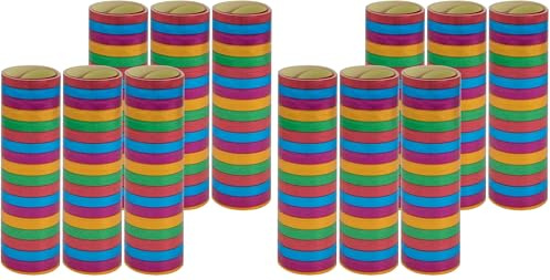 Idena 30554 – Serpentinas metálicas, 6 Rollos con 18 demoliciones Cada uno, de Papel con Certificado FSC, decoración de Fiesta o cumpleaños, Color Rollen Berlin (Paquete de 2)