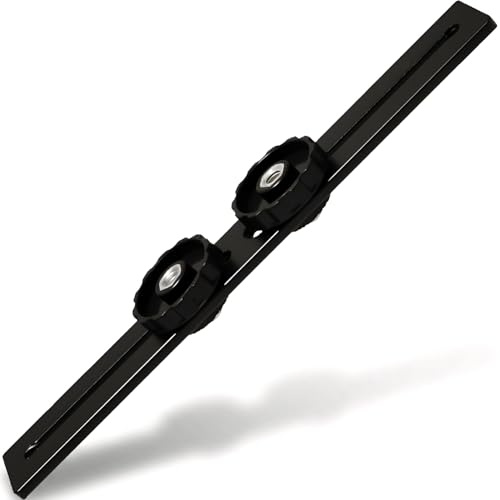 Wellrun Supporto doppio per flash da 20,3 cm, barra di estensione in alluminio per treppiede, sgancio rapido universale, staffa doppia per flash con viti da 1/4 per fotocamera DSLR con luce LED per