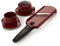 Börner Multi Dicer Julienneschneider Set • Gemüsehobel für Obst & Gemüse mit 2 Schnittarten • Juliennehobel + Fruchthalter + Schiene • Küchenhobel Set (Rot/Schwarz)