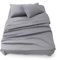 Blumtal Juego de Sábanas - Set de 4 Piezas, Sábana Bajera Ajustable Cama 150, Encimera 240x275 + 2 Fundas de Almohada 50x80cm, Gris
