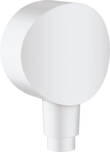 hansgrohe Wandanschluss FixFit S, Schlauchanschluss mit Rückflussverhinderer, Matt-Weiß