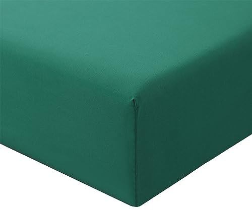 RUIKASI Spannbettlaken 140x200cm Grün Bettlaken - Oeko Tex Spannbetttuch 140x200 Bettbezug, Mikrofaser Betttuch Bett Laken Bezug 140 x 200 30 cm Tiefe Tasche, Bed Fitted Sheet Bedsheet