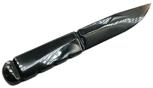 WAHOM Daga de obsidiana, Piedra curativa de protección de Cristal, Cuchillo Hecho a Mano, Regalos for Hombres, talismán mágico, Espada, Suministros de Bruja, Adornos