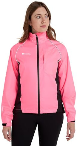Mountain Warehouse Adrenaline wasserdichte Damen-Regenjacke - als atmungsaktive Reitjacke, Fahrradjacke, Laufjacke oder Trainingsjacke für Damen bei Regen geeignet Rosa Damengröße EU 48