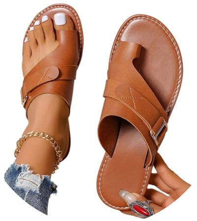 tinbarry Sandales d'été pour femmes chaussures Hallux Valgus à gros orteil sandales orthopédiques pantoufles confortables de plage