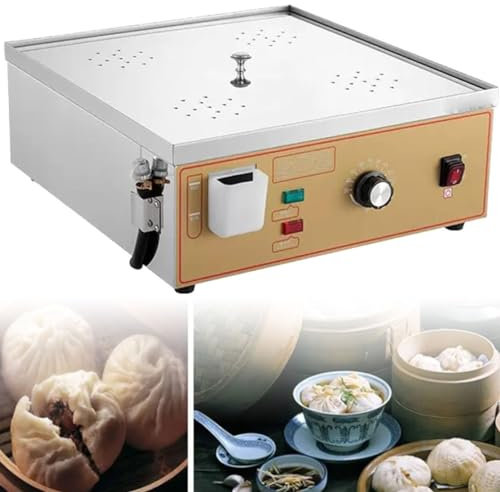 Machine à pain cuit à la vapeur à quatre trous, cuiseur à vapeur électrique commercial pour la cuisson des légumes, tube en U en acier inoxydable, chauffage, alarme d'ébullition sèche