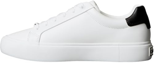 Calvin Klein Lace Up Sneaker W/Silver BT CK Hw0hw02678 Basso TopDonna