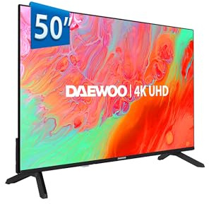 Daewoo 50DM65UV 2025 50 - Smart TV 4K Ultra HD HDR 3840 x 2160, Dolby Vision, Diseño sin Marcos, Dolby Audio