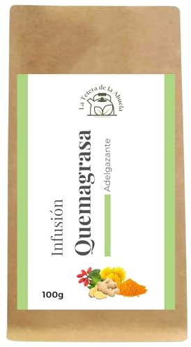 INFUSIÓN QUEMAGRASA 100g - Infusión Detox a Granel - Adelgazante Natural-Regaliz, canela, jengibre, hinojo, anís, cúrcuma, diente de león, bayas de enebro, cilantro, salvia- La Tetera de la Abuela