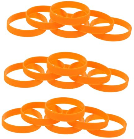 NUOBESTY 48 St Orange Silikonarmband Stretchbara Slitstarka Armband för Sport och Fest Pojke Vänskapsband