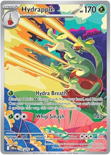 Hydrapple 188/182 Illustration Rare Pokemon Card | Destined Rivals | Pokemon TCG Scarlet & Violet Series | Titan Authenticated