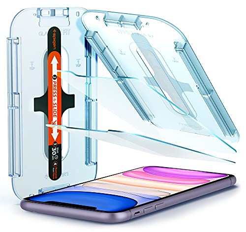 Spigen EZ Fit Tempered Glass Screen Protector for iPhone 11 and iPhone XR - 2 Pack