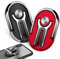 JEEZAO 2pcs New Multipurpose Smartphone Finger Ring Bracket, 360° Rotatable,Car Phone Holder, Air Vent Mobile Phone Mount (Black + red)