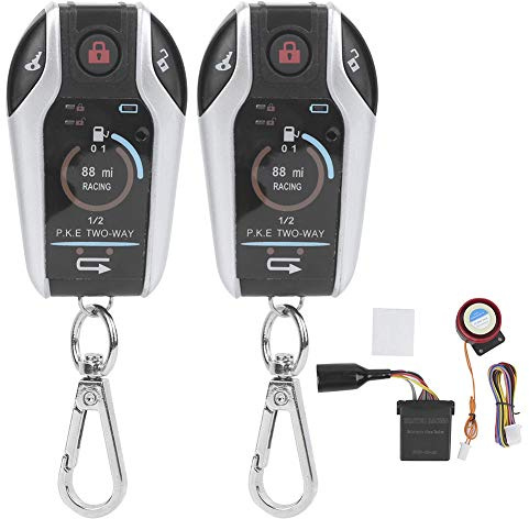Yctze Sistema di allarme a 2 vie Telecomando antifurto universale per moto in ABS per sicurezza 12V con avvio remoto
