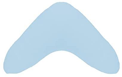 Dukal | Bezug für Bumerangkissen/Lesekissen | aus hochwertigem DOPPEL-Jersey | 100% Baumwolle | Farbe: ciel