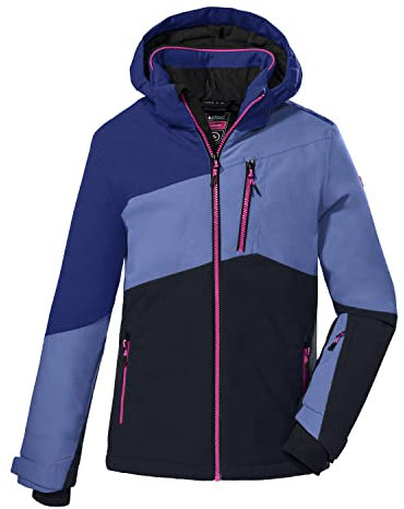 Killtec Mädchen Ksw 166 Grls Jckt Skijacke/ Funktionsjacke Mit Abzippbarer Kapuze Und Schneefang, Deep Royal, 140 EU