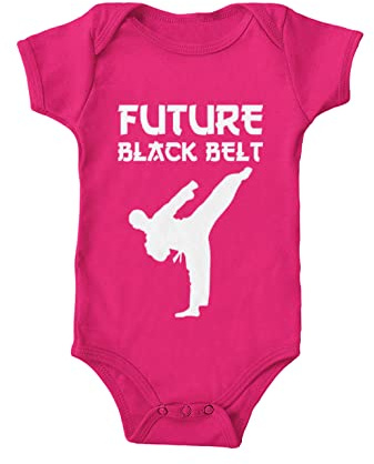 Haase Unlimited Future Black Belt - Karate Master Bodysuit (Pink, Newborn)