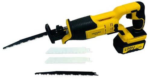 Nemura Scie Sabre Electrique sans Fil 20V - Moteur Puissant sans Balais Brushless - Livrée avec 2 Lames de Scie à Bois et 2 Lames Métal, 1 Batterie Li-ION 3Ah et 1 Chargeur - Marque Française