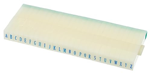 YOKIVE Kombinationsbrevstämpel, avtagbar stämpel med 26 siffror trycknummer, bra för gör-det-själv-hantverk (blå, grön, vit, 3,5 x 0,33 x 0,33 x 0,34 tum)