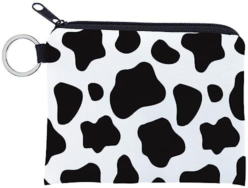 FAVORTALK Coin Purse Make Up Bag Small Leopard Pint Cosmetic Bags Small Coin Bag with Zip Wallet Canvas Coin Holder Purse Organizer Pouches for Women and Girls Mini Coin Purse, 3319