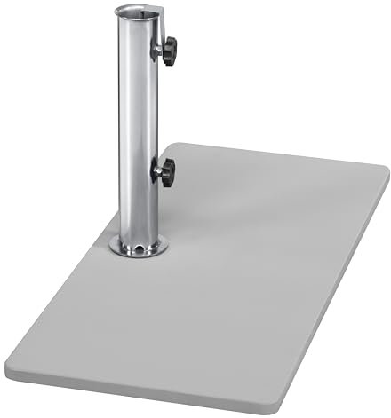 Schneider Balkonschirmständer Stahl, 24 Kg, Silbergrau