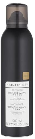 Kristin Ess | Haarspray Soft Shine Beach Wave Spray | Hochwertige Haarpflege für die perfekten Surfer-Wellen & natürliche Locken wie am Strand | Alle Haartypen | Ohne Sulfate, ohne Parabene | 250 ml