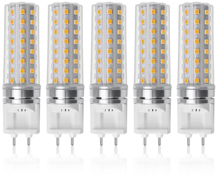 enwant Lampadine LED G12 Lampadina a ioduri metallici CDMT Sostituzione, lampadina LED G12+ da 10 Watt Sostituisce lampadina MasterColor/Powerball/HID/T6, 85-265 V, confezione da 5(3000K Warm White)