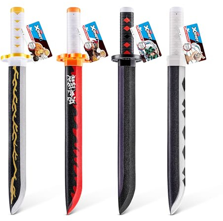 XSHOT 4 Pack Demon Slayer Sword Toy for Kids, Boys and Girls Aged 6+