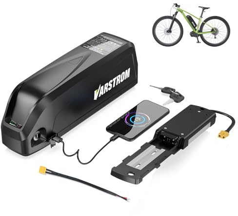 Varstrom Batería E-Bike 36V 48 52V 13Ah 16Ah 20Ah 24Ah 25Ah 30Ah: Cuadro/Bastidor Trasero. Compatible con Motores BAFANG AW y Kits conversión