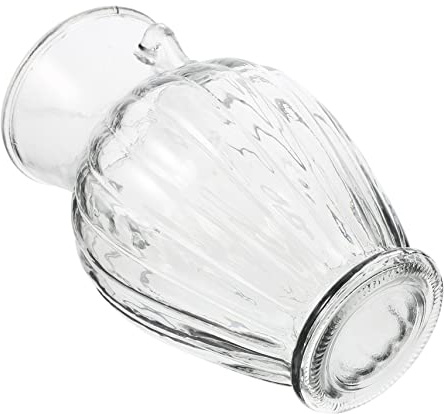 CIYODO Jarrón Francés Vintage De Vidrio Transparente Jarrón Decorativo De Vidrio para Sala De Estar Contenedor De Flores Hidropónico