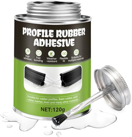 Allony Colla per Gomma, Profilgummikleber, Special Gomma, Colla Elastica per Incollare Profili, Contatto Adesivo,Pneumatici, Scarpe, Cinture e Altri Prodotti in Gomma,120ml