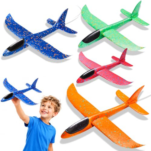 4 Pièces 37cm Avion Polystyrene Planeur - Avion Jouet Polystyrene Planeurs