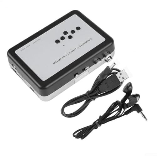 Reproductor de cassette, convertidor de cinta USB alta a MP3 USD TF tarjeta para walkman dispositivo de música portátil para grabación de digitalización de cinta de casete vintage