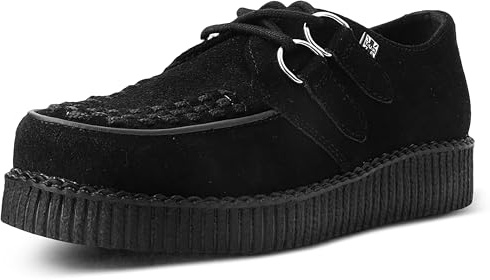 T.U.K. Leather Viva Low Creeper - Zapatos Hombre y Mujer - Color Black Suede - Talla EU39