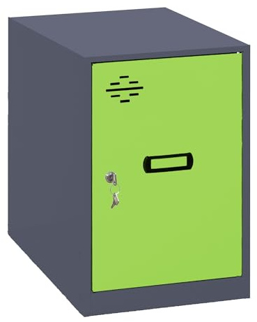 SimonRack Låsskåp, Metall, Antracit/Grön, 475x300x500