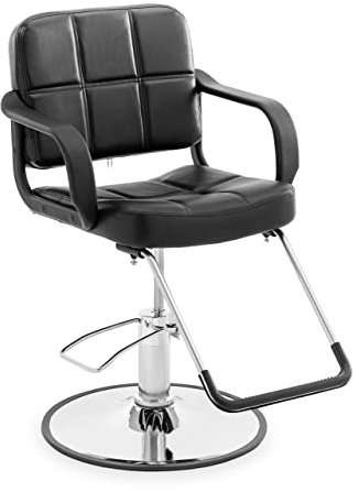 physa PHYSA EPSOM BLACK Poltrona da barbiere poggiapiedi 50-64 cm 170 kg Nero sedia da parrucchiere